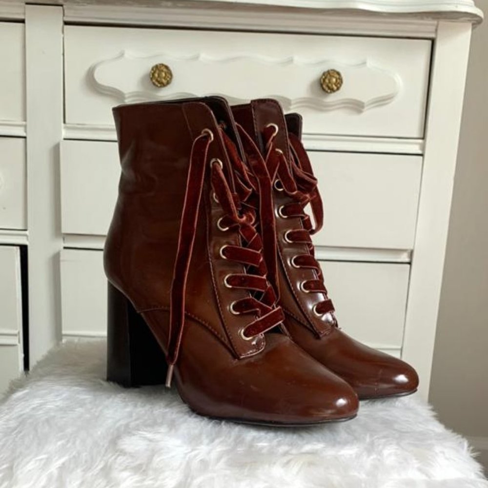 Brown Lace-up Boots